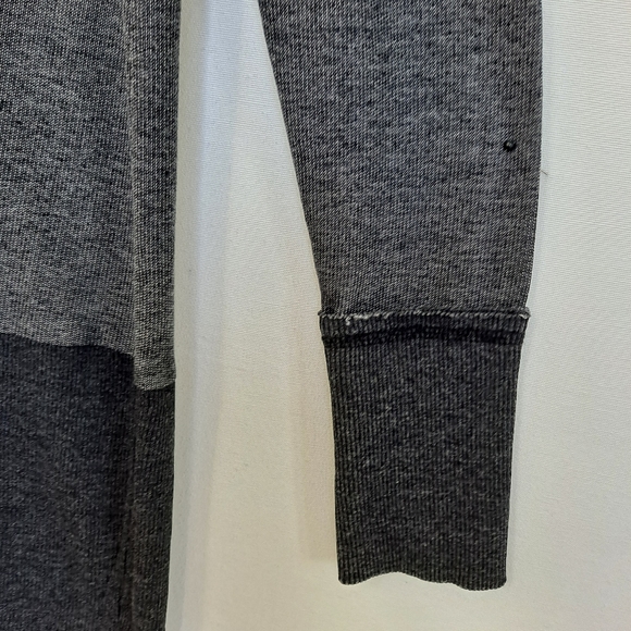 Lucky Brand Charcoal Gray Raw Rolled Edge Cowl Neck Tunic Sweatshirt szM - Picture 6 of 8